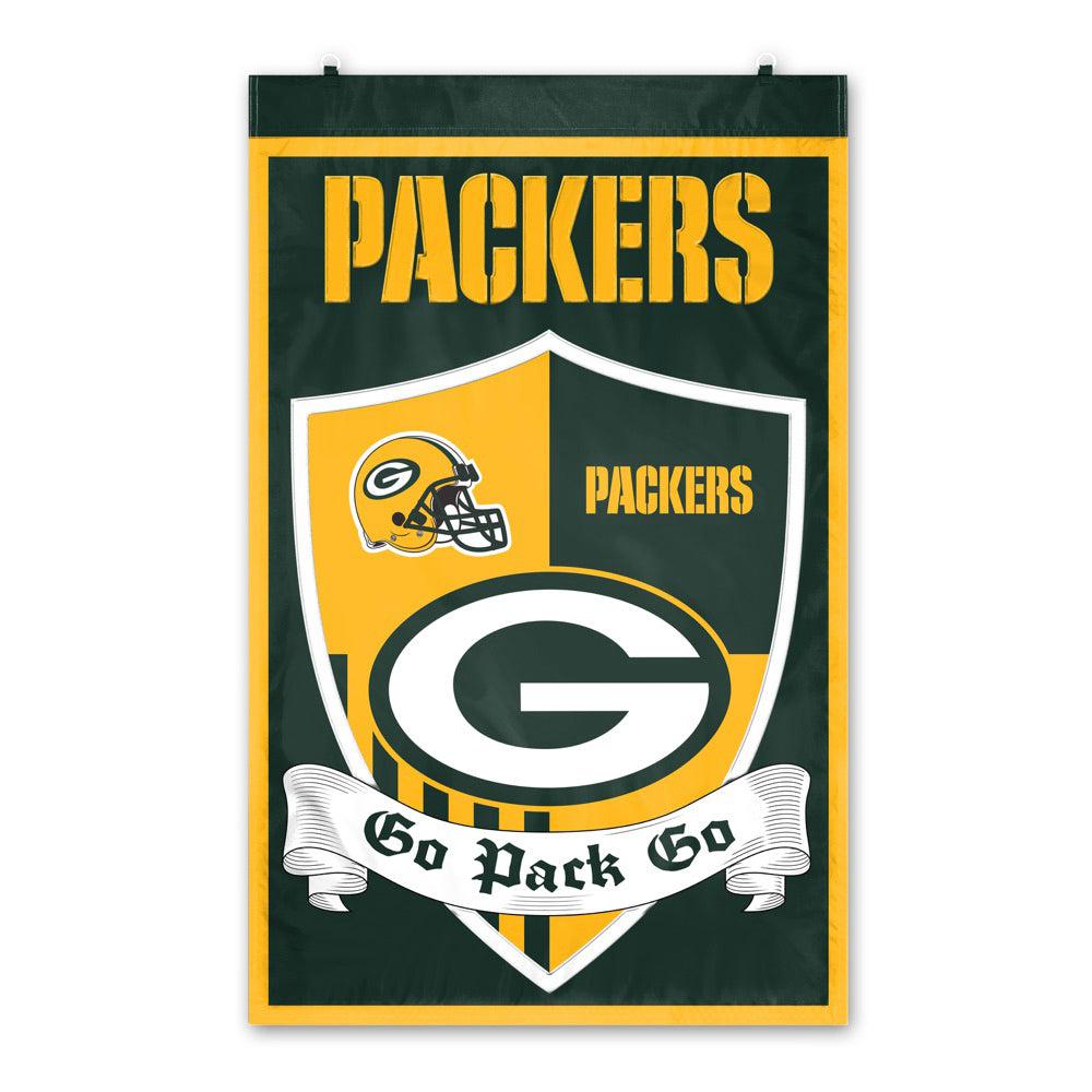 Show your pride for the Green Bay Packers with the Packers Shield house banner!