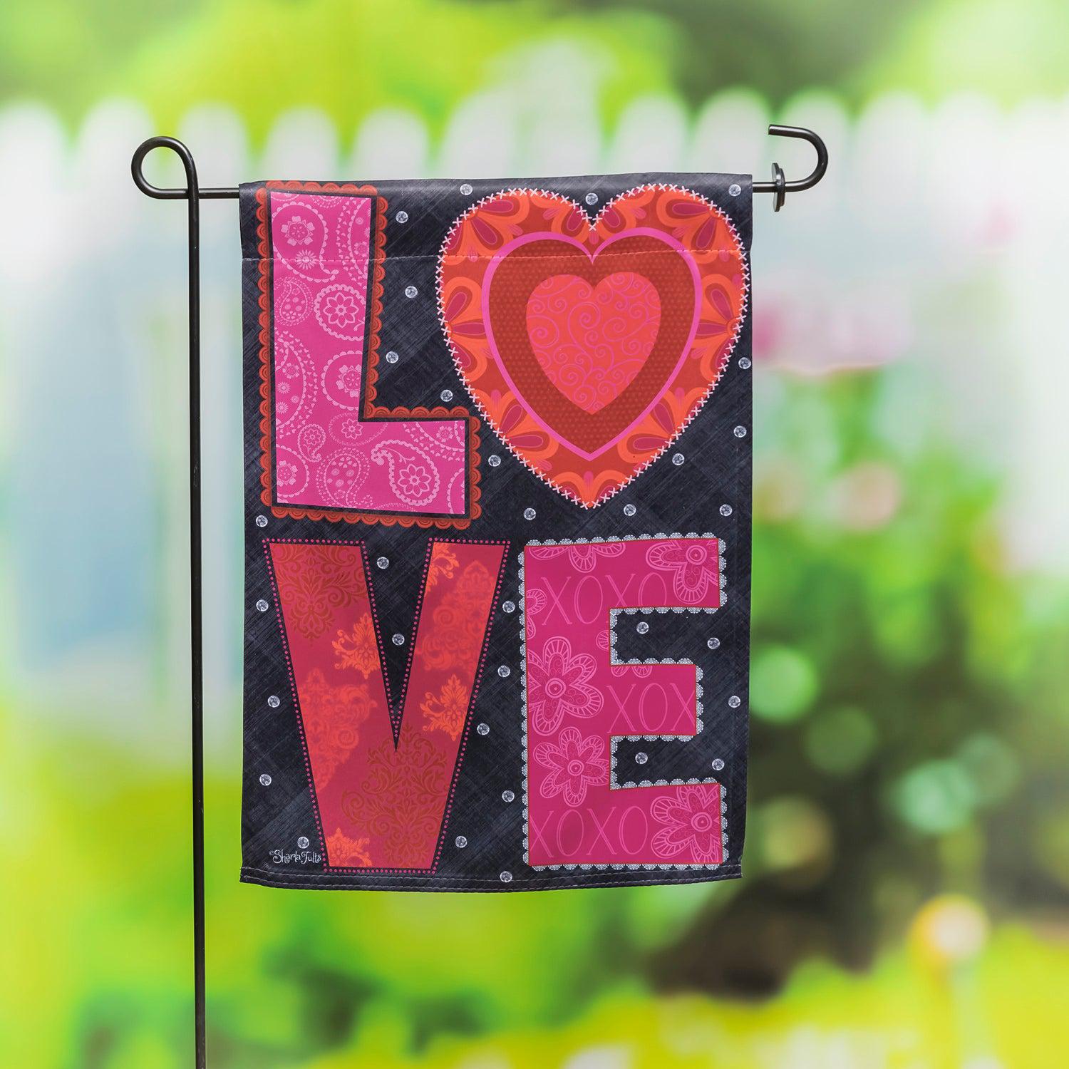 Love Heart Garden Flag