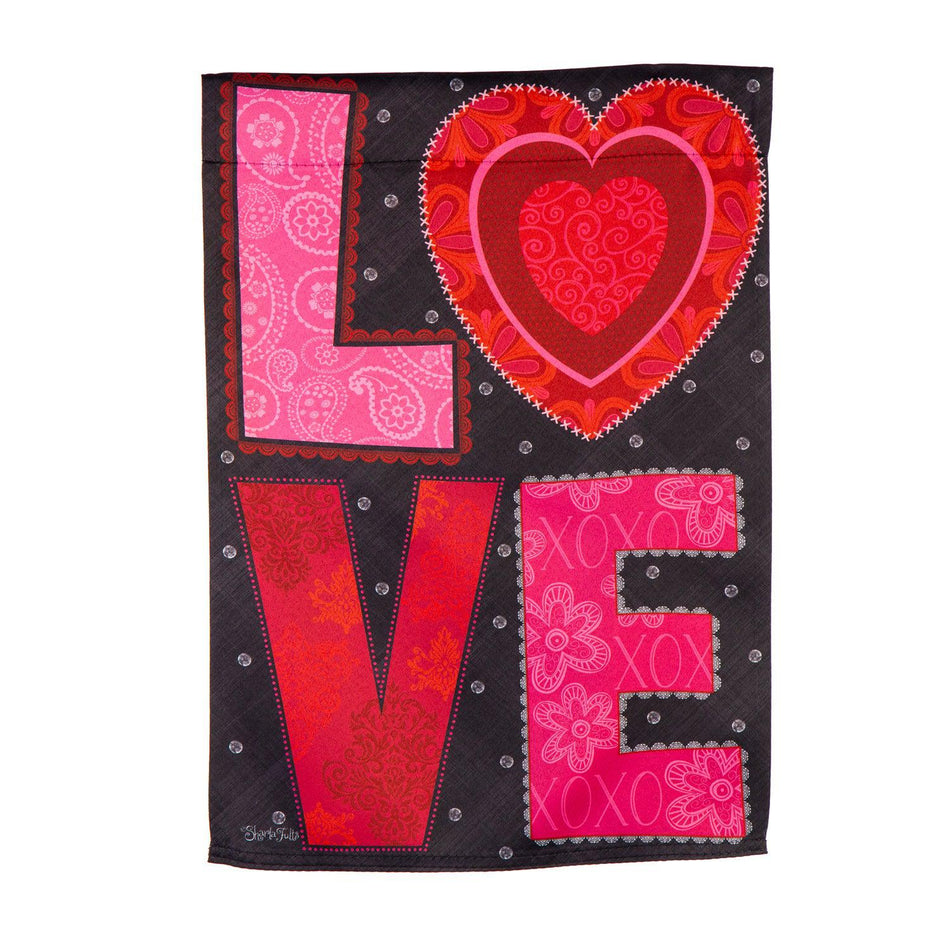 Love Hearts Garden Flag