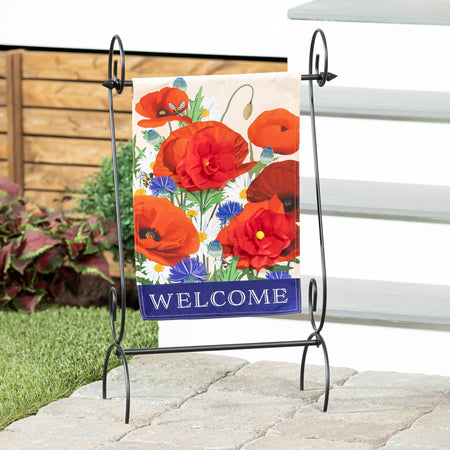 Poppies Welcome Garden Flag