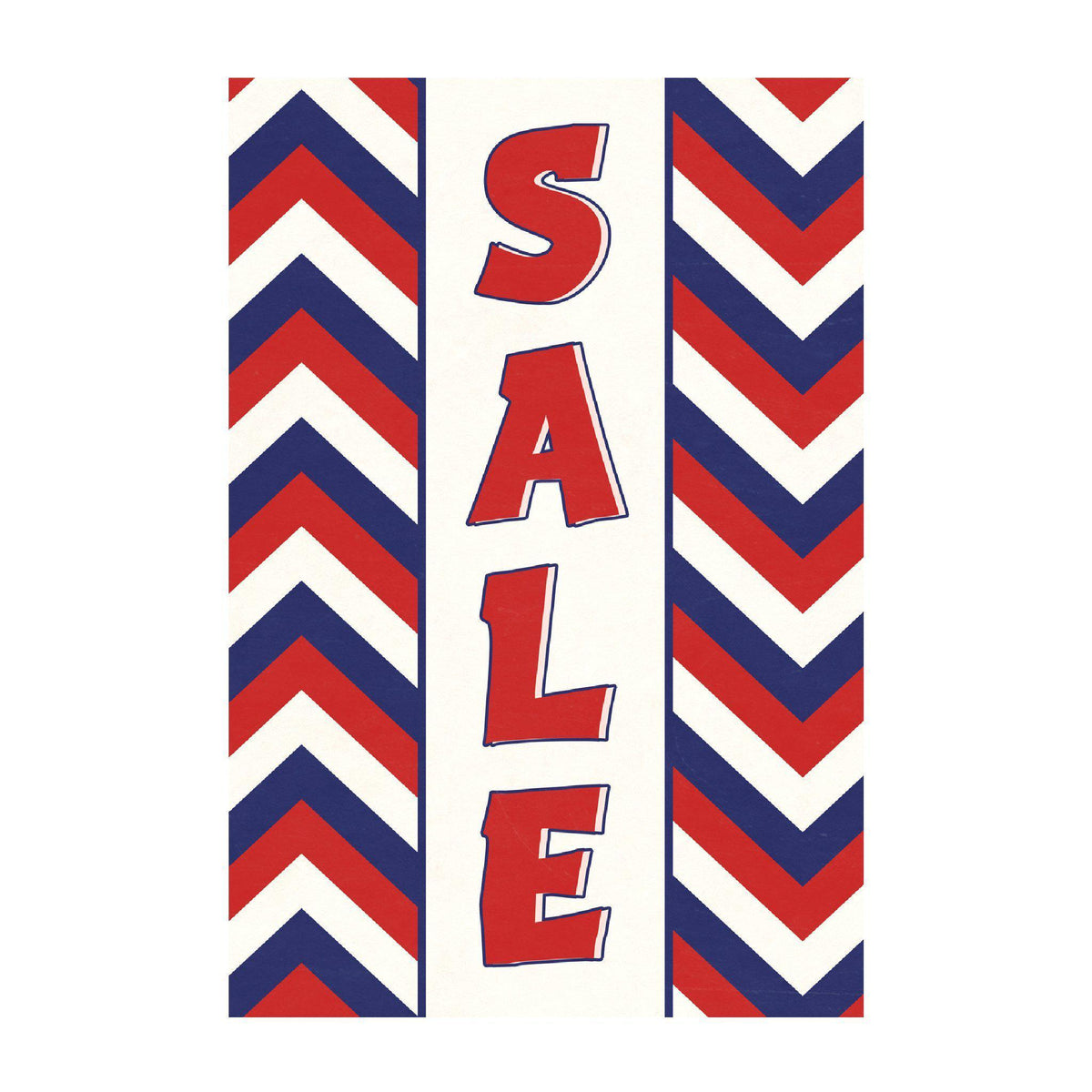 Sale Chevron House Banner, red, white, blue