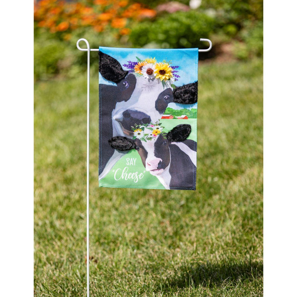 Say Cheese Cows Garden Flag