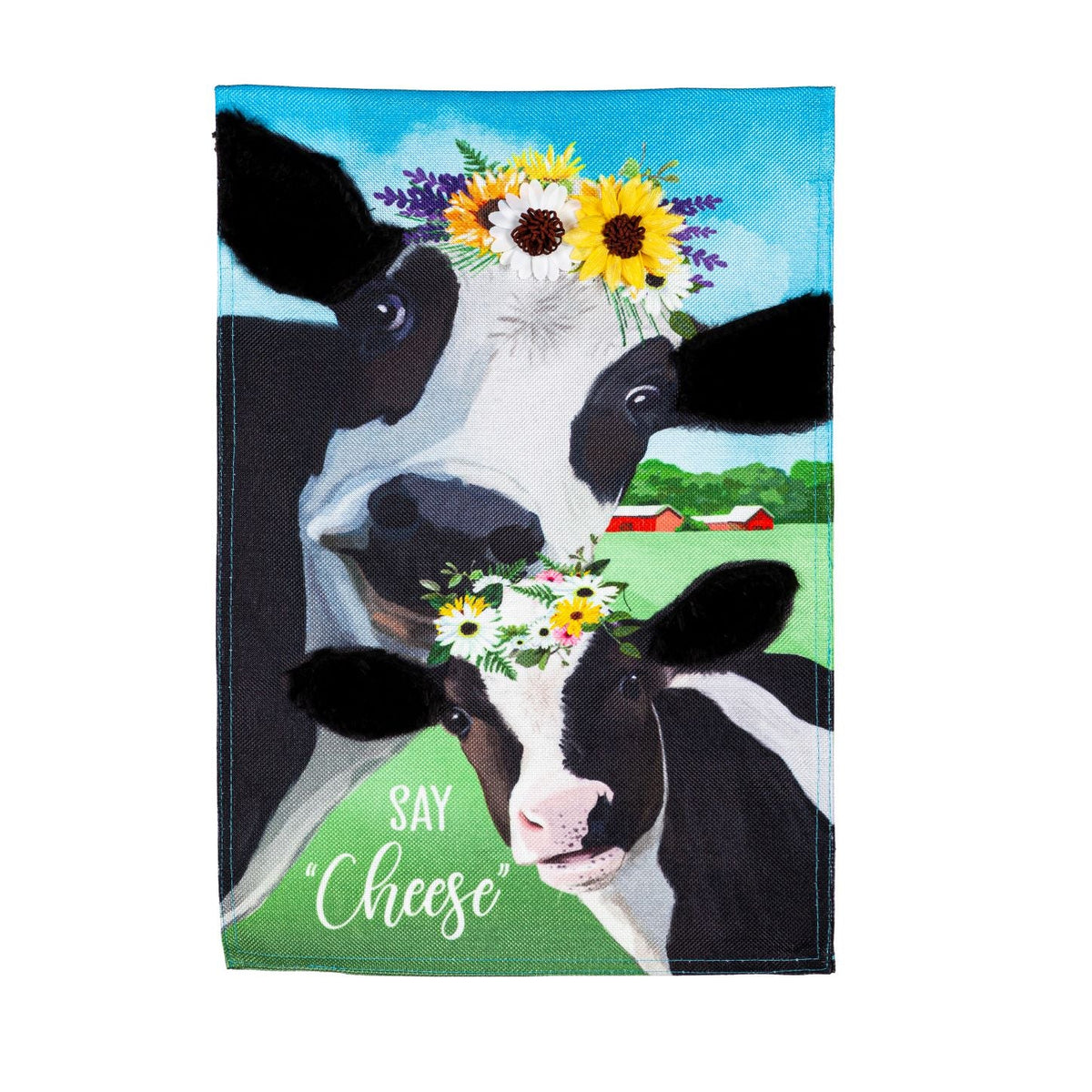 Say Cheese Cows Garden Flag