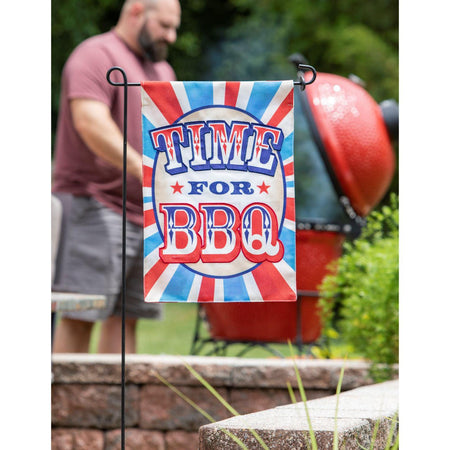 Time for BBQ Garden Flag