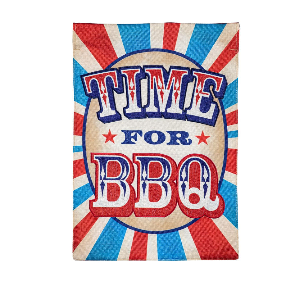 Time for  BBQ Garden Flag