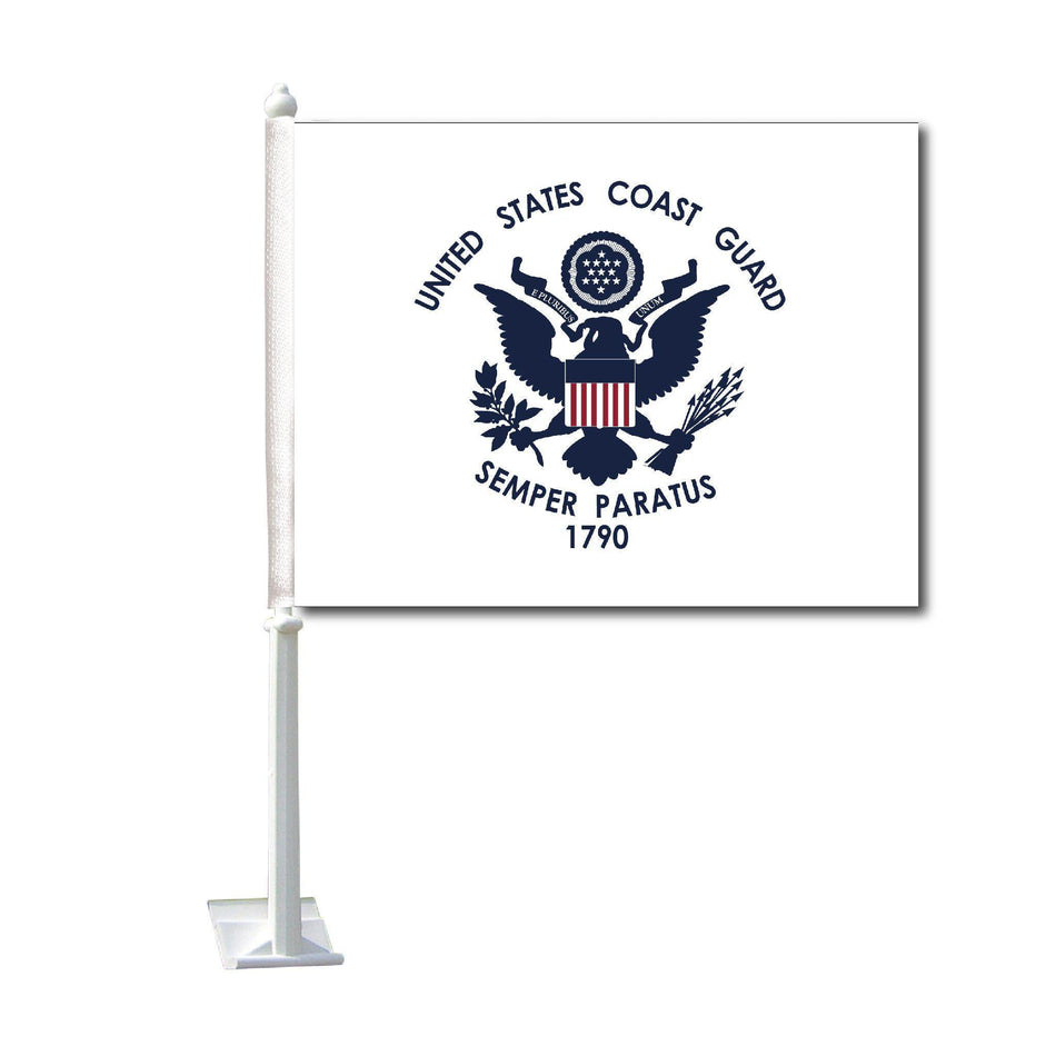 U.S. Coast Guard two-sided Car Flag 