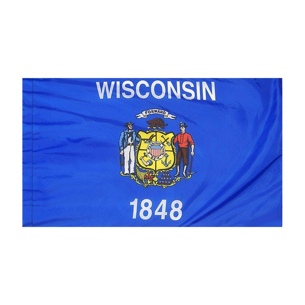 3x5 Wisconsin Banner Flag with Pole Hem or Pole Sleeve for indoor or outdoor display